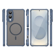 Θήκη για Samsung Galaxy S25 Edge, Kickstand Matt Case, για MagSafe, μπλε + Γυαλί οθόνης