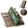 CASEME θήκη για Samsung Galaxy S25 Ultra, Retro Leather Wallet, με λουράκι, καφέ