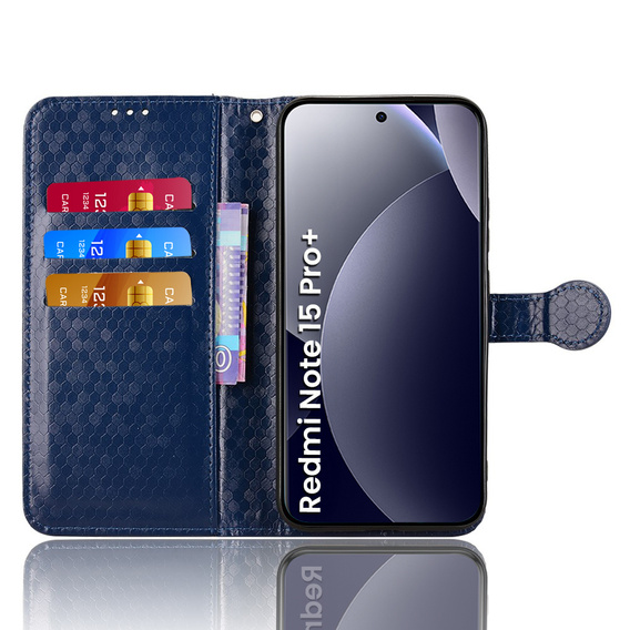 Θήκη με πτυσσόμενο κάλυμμα Wallet Rhombus για Xiaomi Redmi Note 15 Pro Plus 5G / Poco M8 Pro 5G