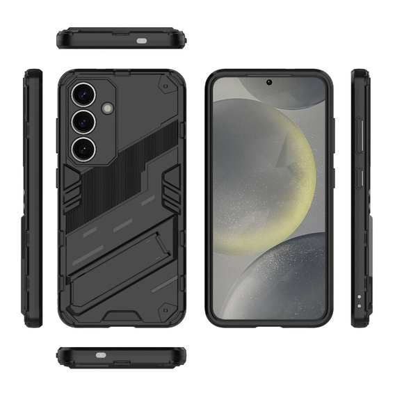 Θήκη για Samsung Galaxy A36 5G, Military kickstand, μαύρη