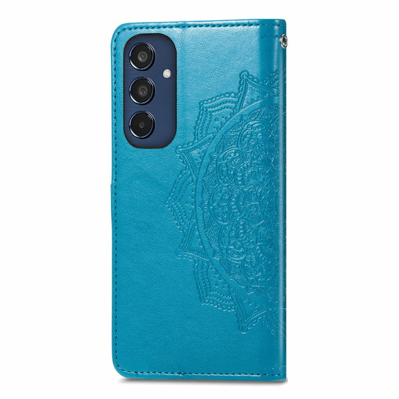 Θήκη με πτερύγιο για Samsung Galaxy M35, Mandala, μπλε