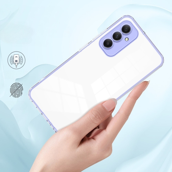 Θήκη για Samsung Galaxy M34 5G, Fusion Hybrid, διαφανής / βιολετί