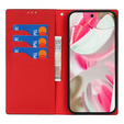 Θήκη με πτερύγιο για Google Pixel 10 / 10 Pro, δέρμα Litchi Grain, μαύρο