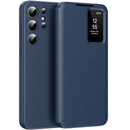 Αναδιπλούμενη θήκη για Samsung Galaxy S22 Ultra, Smart View Wallet, μπλε