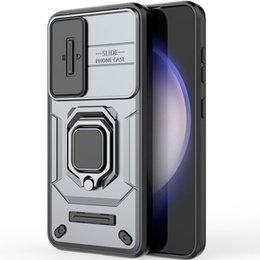 Θήκη για Samsung Galaxy S24, KickStand Camera Lens, γκρι