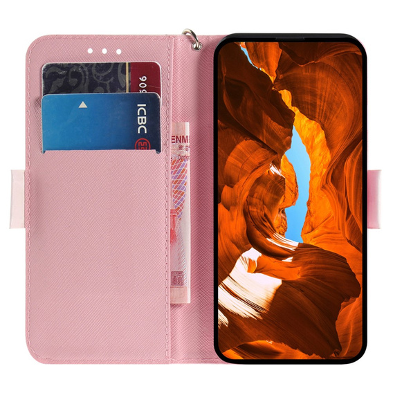 Θήκη με πτερύγιο για Oppo A60, Wallet, Magnolia Flowers γκρι