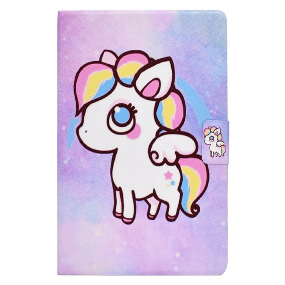 Θήκη για Samsung Galaxy Tab A7 Lite, με πτερύγιο, colorful horse