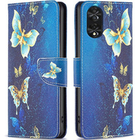 Θήκη με πτερύγιο για Infinix Hot 30, Wallet, butterfly, μπλε