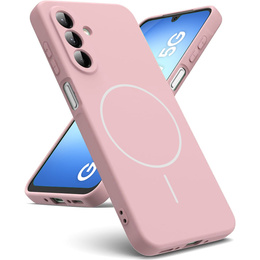Θήκη σιλικόνης για Samsung Galaxy A17 5G, για MagSafe, ροζ