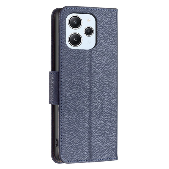 Θήκη με πτερύγιο για Xiaomi Redmi 12 4G, Wallet Litchi Magnet, σκούρο μπλε