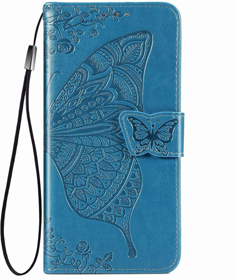 Θήκη με πτερύγιο για Infinix Note 40 Pro Plus, Butterfly, μπλε