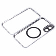 Μαγνητική θήκη MagSafe Dual Glass για iPhone 16, ασημένια