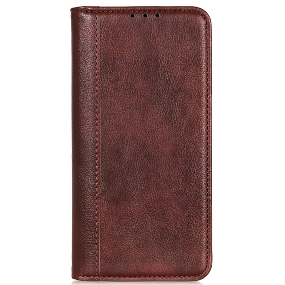 Θήκη για Xiaomi Redmi Note 13 Pro 4G / Xiaomi Redmi Note 14S / Xiaomi Poco M6 Pro 4G, Wallet Litchi Leather, καφέ