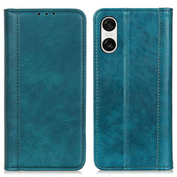 θήκη με πτερύγιο για Sony Xperia 10 VI, Split Leather, πράσινη