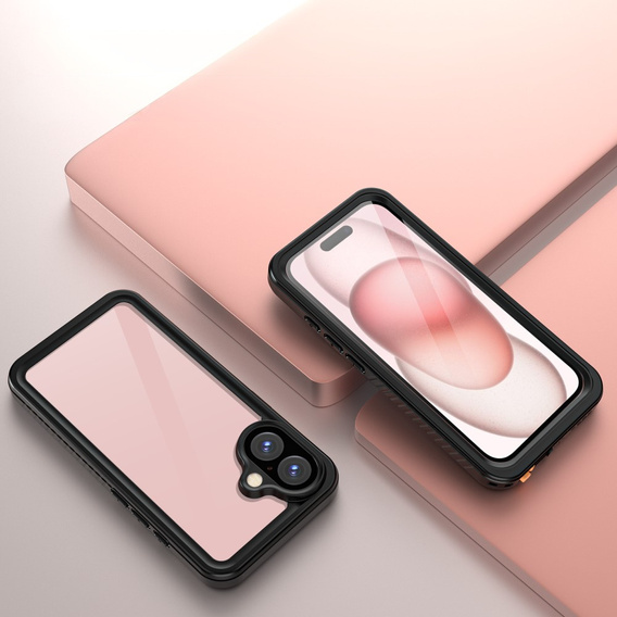 Αδιάβροχη θήκη IP68 για το iPhone 16, μαύρη