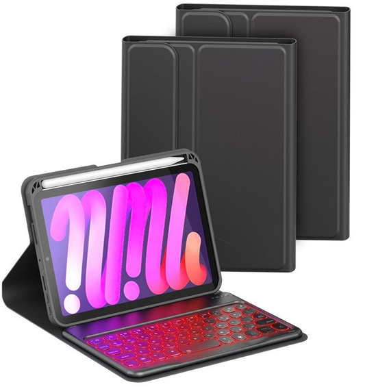 Θήκη + πληκτρολόγιο iPad mini 6 2021 8,3'', Magnetic Keyboard, μαύρη