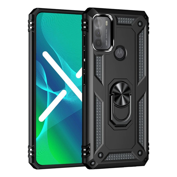 θωρακισμένη θήκη για Motorola Moto G50, Nox Case Ring, μαύρη