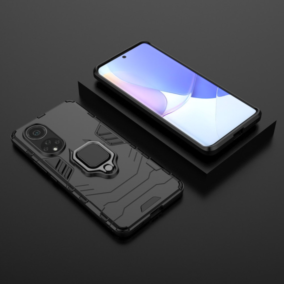 Θήκη για Huawei Nova 9, Kickstand Ring, μαύρη