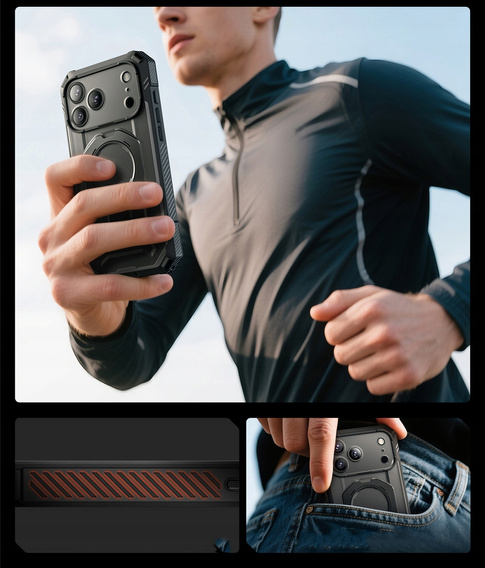 Θήκη Supcase για iPhone 17 Pro Max, Unicorn Beetle Grip Pro Mag, Μαύρο