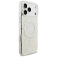 Θήκη Guess IML Flowers Electroplated Allover With Beads Strap, για MagSafe, με λουράκι για iPhone 17 Pro Max