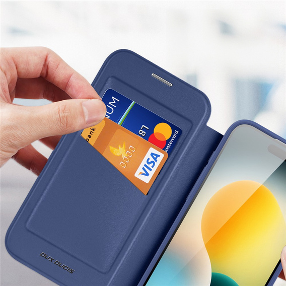 Θήκη Dux Ducis για iPhone Air, Skin X Pro, με πτερύγιο, για MagSafe, navy blue
