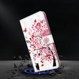 Θήκη με πτερύγιο για Oppo A17, Wallet Light Spots Decor, tree, λευκή