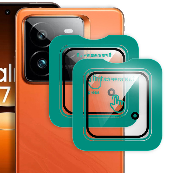 2x Μετριασμένο γυαλί για κάμερα για το Realme GT 7 Pro, διαφανής