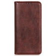 θήκη με πτερύγιο για Xiaomi Poco F6 Pro, Split Leather, καφέ