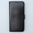 Θήκη με πτερύγιο για Motorola Moto G54 5G, Crazy Horse Wallet, μαύρη
