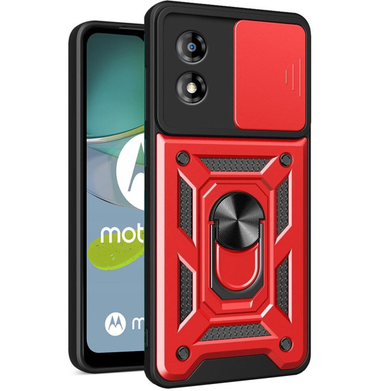 Θήκη για Motorola Moto E13, CamShield Slide, κόκκινο