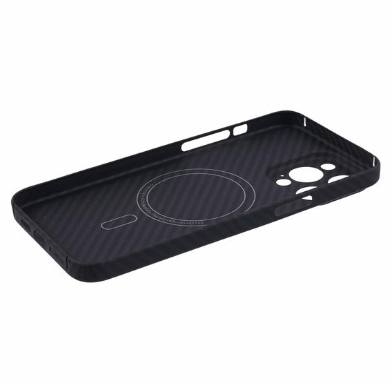 Θήκη για iPhone 15 Pro Max, Aramid Fiber Cover, μαύρη