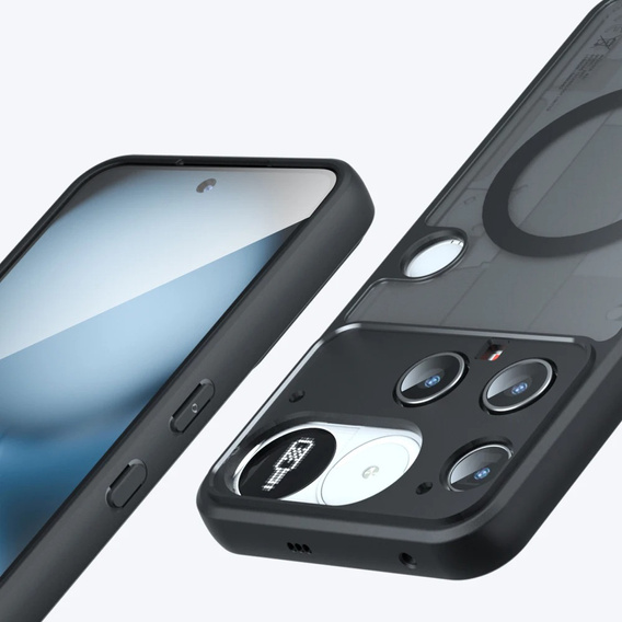 Θήκη για Nothing Phone 3 5G, για MagSafe, ERBORD Μatt Case, μαύρη