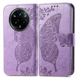 Θήκη με πτερύγιο για Realme 14 Pro 5G, Butterfly, μωβ
