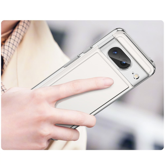 Θήκη για Google Pixel 8, Fusion Hybrid, με προστασία κάμερας, διαφανής