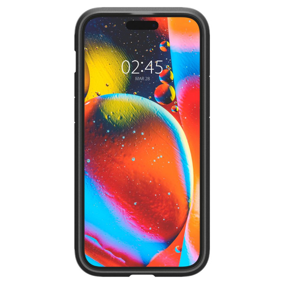 θήκη Spigen για iPhone 15, Tough Armor Mag Mag MagSafe, μαύρη + μετριασμένο γυαλί 9H
