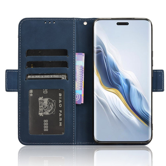 Θήκη με πτερύγιο για Honor Magic 6 Pro 5G, Card Slot, σκούρο μπλε