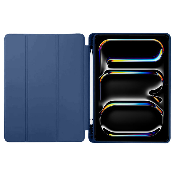 Θήκη για Apple iPad Pro 13" 7 gen. 2024 (A2925, Smartcase με χώρο για γραφίδα, σκούρο μπλε