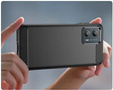 Θήκη για Motorola Moto E14, Carbon, μαύρη