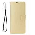 Θήκη με πτερύγιο για Oppo A40 / Oppo A40m, Crazy Horse Wallet, χρυσή