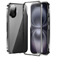 θήκη για το iPhone 16, Magnetic Dual Glass, μαύρη