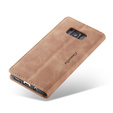 θήκη CASEME για Samsung Galaxy S8, Leather Wallet Case, καφέ
