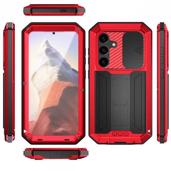 Θωρακισμένη θήκη για Samsung Galaxy S25, R-JUST, κόκκινη