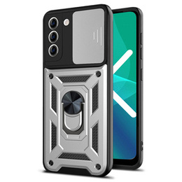 Θήκη για Samsung Galaxy S23 Plus, CamShield Slide, ασημένιο