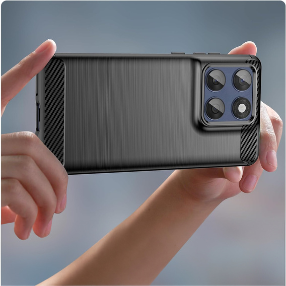 Θήκη για Motorola Edge 60 / 60 Fusion, Carbon, μαύρη