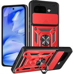 Θήκη για Google Pixel 9A, CamShield Slide, κόκκινη
