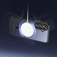 Θήκη για Samsung Galaxy S24, για MagSafe, ERBORD Μatt Case, μαύρη + Γυαλί οθόνης