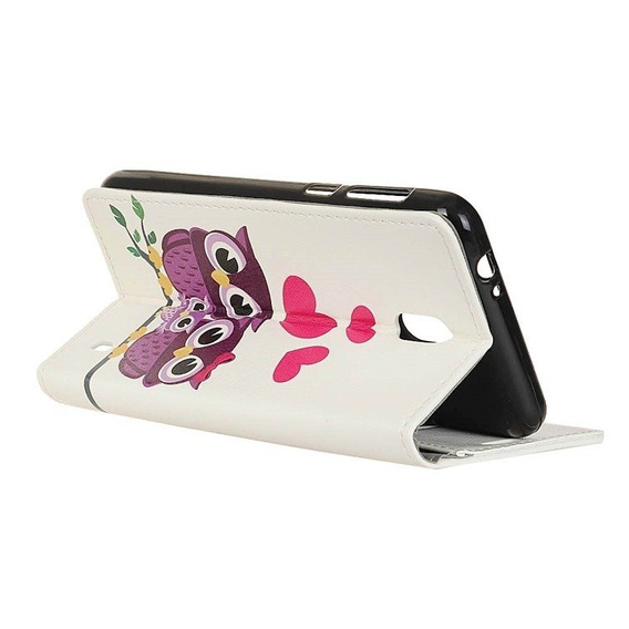 Θήκη με πτερύγιο για Nokia 2, Wallet, Owl Family