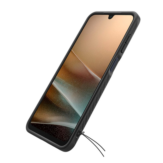 θήκη Spigen για Samsung Galaxy A26 5G, Liquid Air, μαύρη + μετριασμένο γυαλί 9H