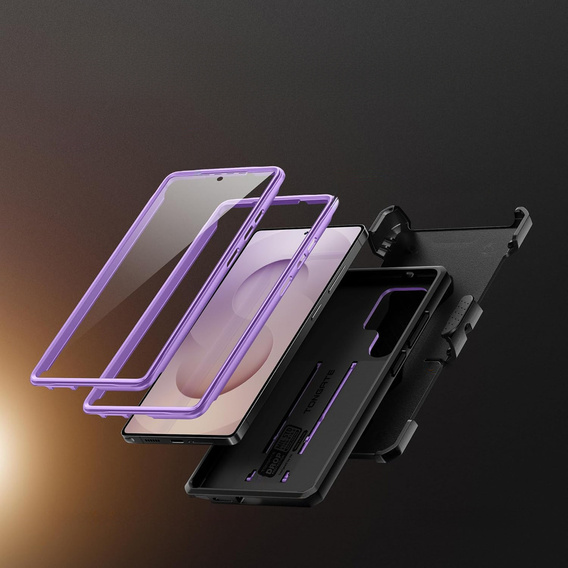 Ανθεκτική θήκη για Samsung Galaxy S25 Ultra – Tongate MECH Series Clip, Μαύρο