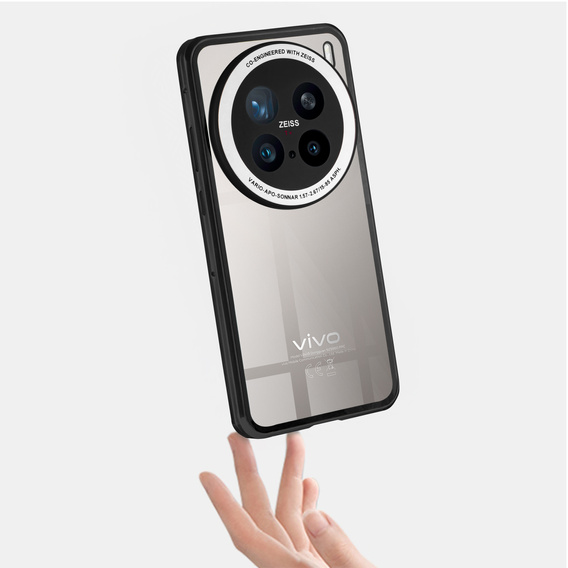 θήκη για το Vivo X200 Pro 5G, Magnetic Dual Glass, μαύρη